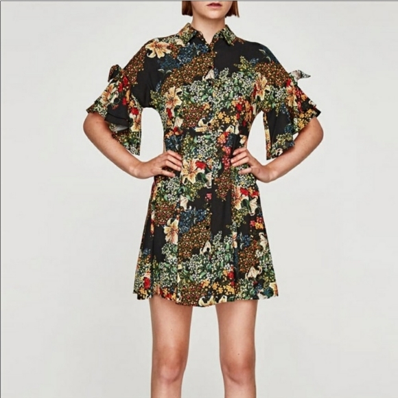 Zara Dresses & Skirts - Zara Multicolor Floral Mini Dress